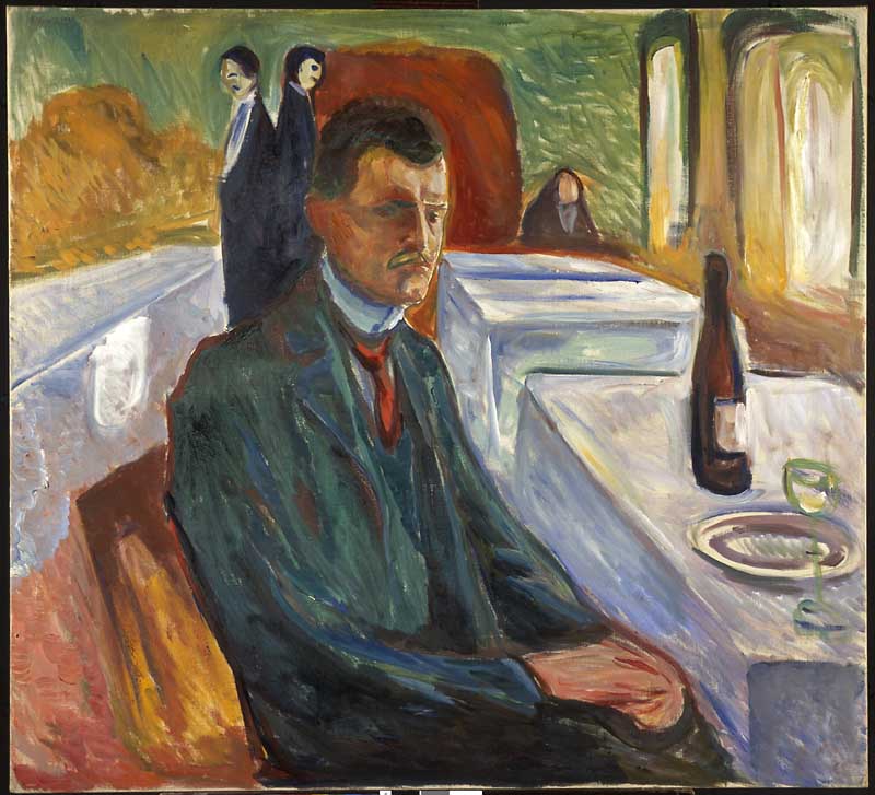 M 543. Selvportrett ved vinen (1906)