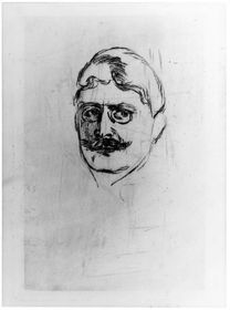 MM G 40. Munchs portrett av Knut Hamsun