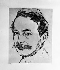 No-MM_G0080. Munch's portrait of Max Linde